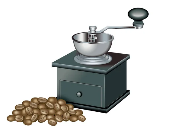 Illustration Kaffekvarnen Grå — Stockfoto
