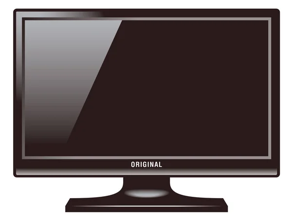 Illustration Des Fernsehers Oder Des Monitors Die Front Standardausführung — Stockfoto