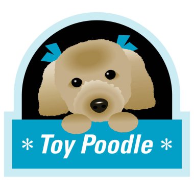 Oyuncak kanişin tasviri. Kırpılmış köpek.