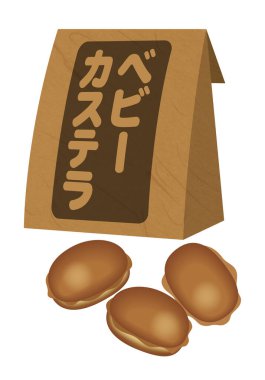 Japon sünger kekinin resmi. Japon yaz festivali. Japonca 'nın anlamı, 