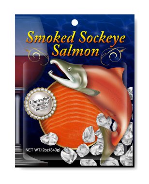 Tütsülenmiş somon resmi. - İçkinin abur cuburları.