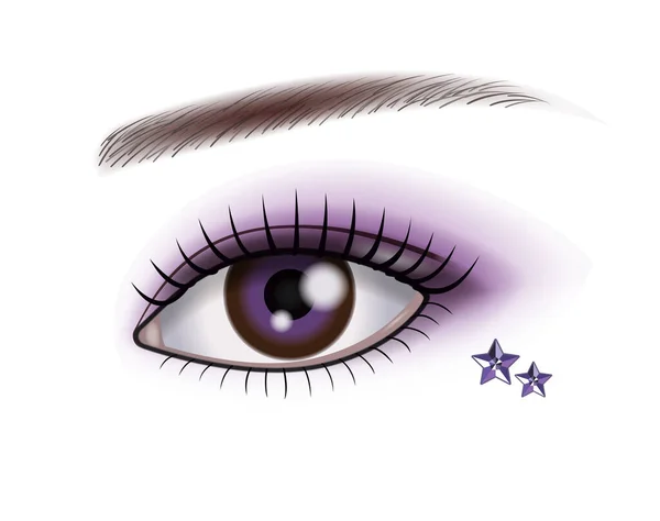 Illustration Eye Purple — Stock Photo, Image