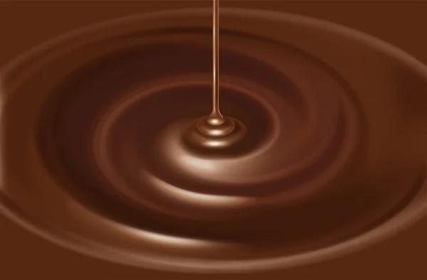 Ilustração Fonte Chocolate Líquido — Fotografia de Stock