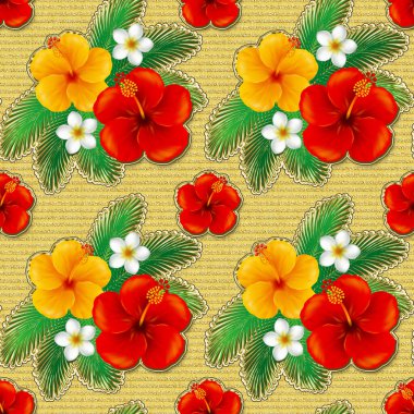 Amfibik duvar kağıdı. - İllüzyon. - Kusursuz desen.