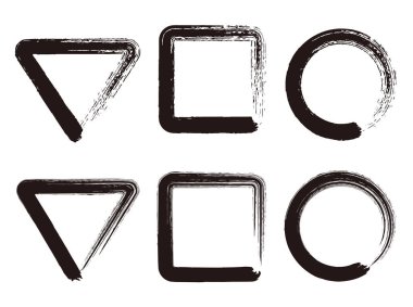 Kaligrafi çerçevesi. Yuvarlak, üçgen ve kare çerçeve koleksiyonu.