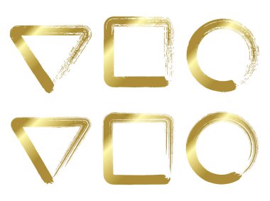 Kaligrafi çerçevesi. Yuvarlak, üçgen ve kare çerçeve koleksiyonu.