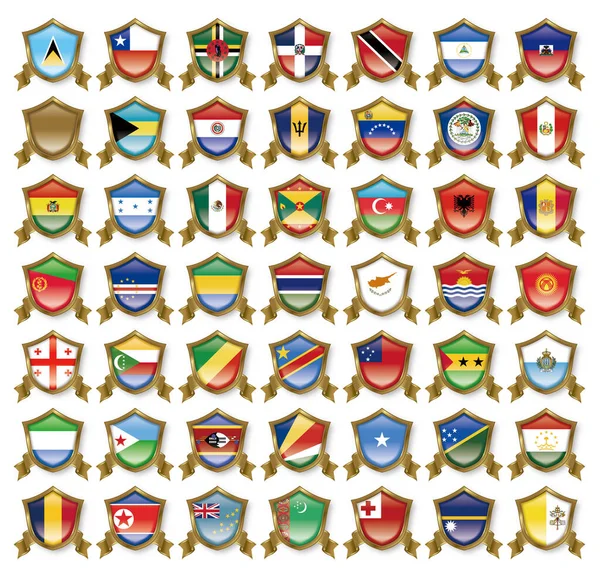 Collezione Icona Bandiera Nazionale — Foto Stock