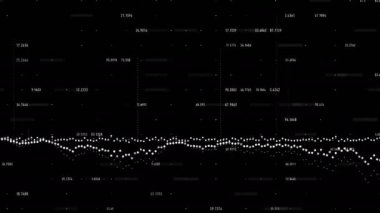 Animasyon ile soyut arka plan. Kripto Hi-Tech Arka Plan. Artan karları gösteren finansal rakamlar ve diyagramlar. hud ekran elemanı.