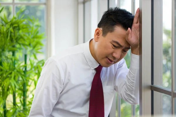 Empregado Masculino Estava Estressado Porque Foi Demitido Trabalho — Fotografia de Stock