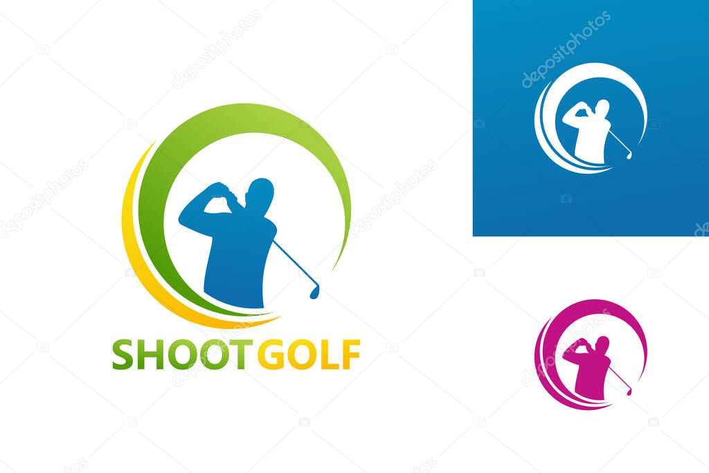 Shoot Golf Logo Template Design Vector, Emblem, Design Concept, Creative Symbol, Icon