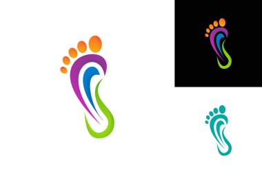 Ayak Sağlığı Logosu Tasarım Vektörü, Amblem, Tasarım Konsepti, Yaratıcı Sembol, Simge Simgesi, Simge