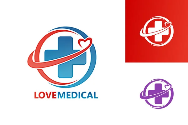 Ame Vetor Médico Projeto Modelo Logotipo Emblema Conceito Projeto Símbolo —  Vetores de Stock