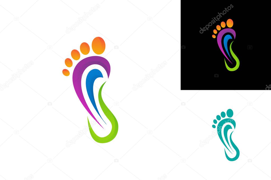 Foot Medical Logo Template Design Vector, Emblem, Design Concept, Creative Symbol, Icon