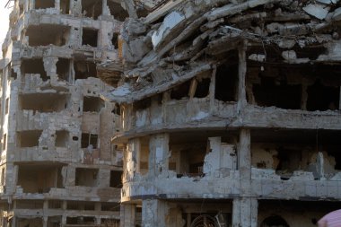 Destroyed Homs centre, Syria