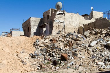 Destroyed Homs centre, Syria
