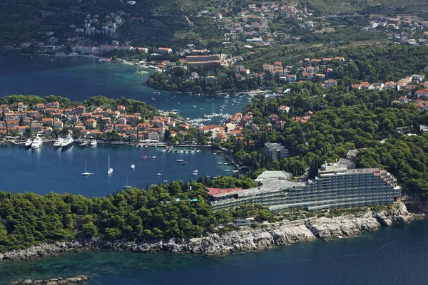 Luftaufnahme Der Stadt Cavtat Der Kroatischen Adriaküste — Stockfoto