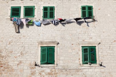 Hırvatistan 'ın Sibenik kentindeki Eski Kentte Sokaklar