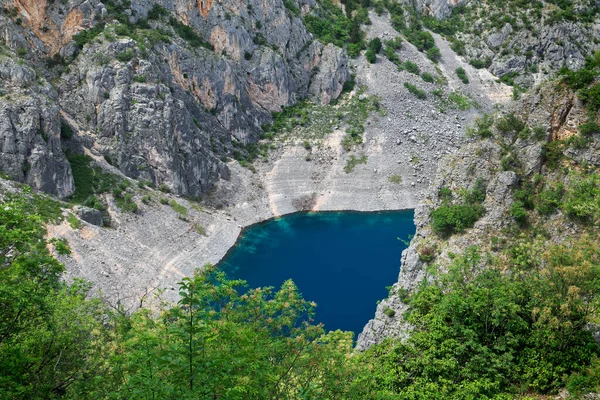 Modro Jezero Lago Azul Perto Imotski Croácia — Fotografia de Stock
