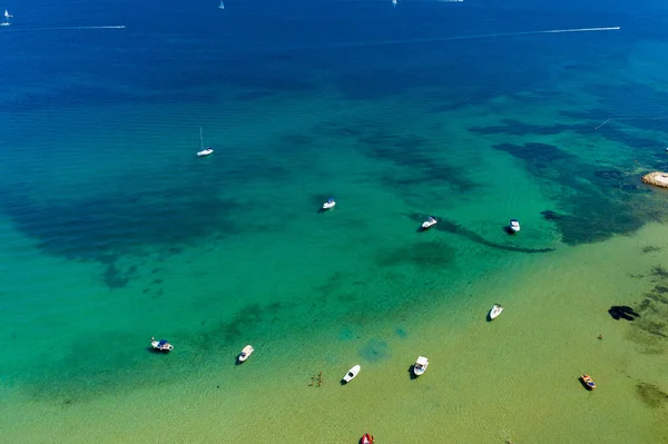 Veduta Aerea Una Spiaggia Del Mare Sull Isola Pasman Croazia — Foto Stock