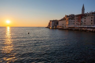  Rovinj kasabası gün batımında, Istra, Hırvatistan