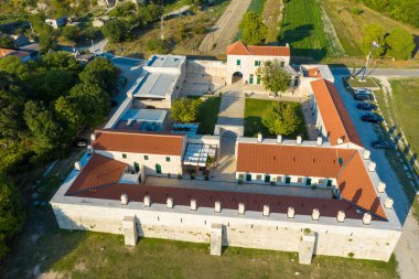 Hırvatistan 'daki Osmanlı anıtı Maskovica Han' ın hava fotoğrafı