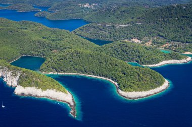 Mljet Adası, Hırvatistan 'ın hava manzarası