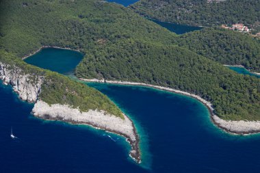 Mljet Adası, Hırvatistan 'ın hava manzarası