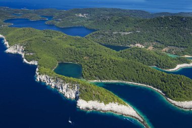 Mljet Adası, Hırvatistan 'ın hava manzarası