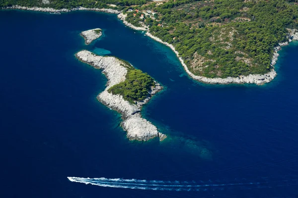 Luchtfoto Van Mljet Island Kroatië — Stockfoto