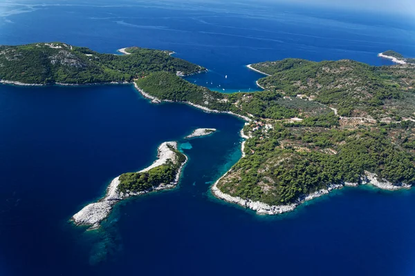 Vista Aérea Isla Mljet Croacia — Foto de Stock