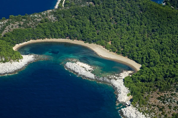 Mljet Adası Hırvatistan Hava Manzarası — Stok fotoğraf