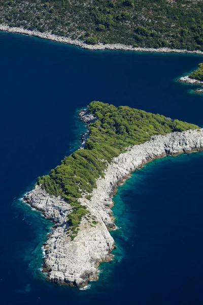 Luchtfoto Van Mljet Island Kroatië — Stockfoto