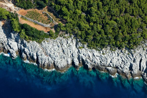 Luchtfoto Van Mljet Eiland Nationaal Park Kroatië Adriatische Zee — Stockfoto