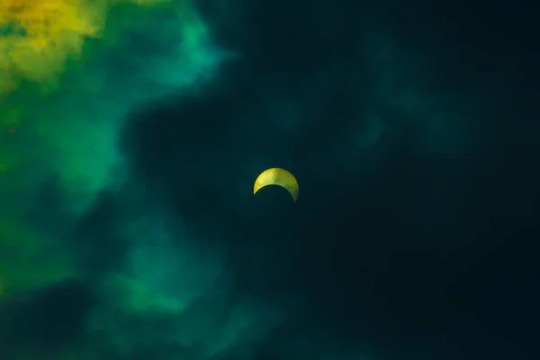 Área Donde Ocurren Los Eclipses Crea Sombras Del Cielo Áreas — Foto de Stock