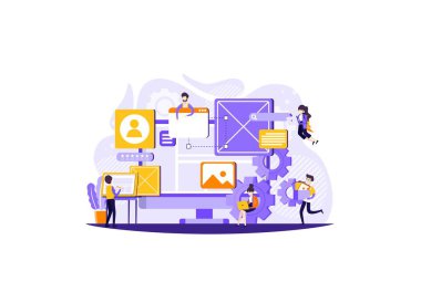 Ui UX tasarımı, bir grup mobil uygulama için özel bir tasarım oluşturur.