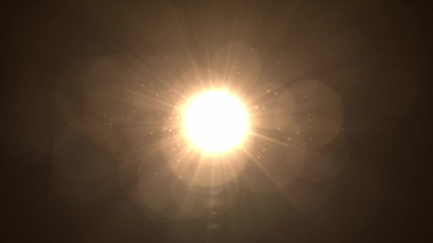 Сонячне Світло Лінза Спалахує Художній Анімаційний Фон — стокове відео
