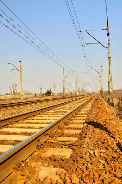 Railroad switches, locomotive and tracks. Train power supply design. Spring.