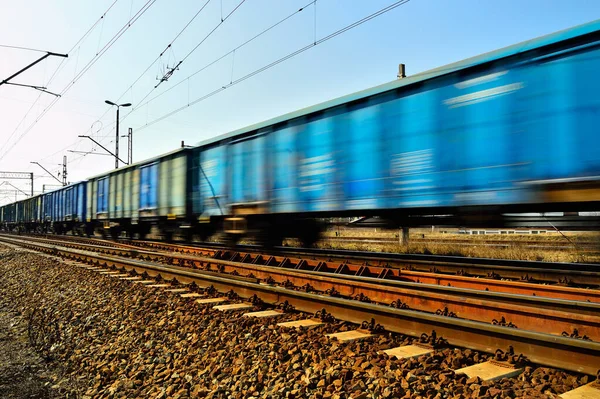 Železniční Výhybky Lokomotiva Koleje Návrh Napájecího Zdroje Vlaku Jaro — Stock fotografie