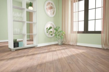 Modern iç tasarım. 3d illüstrasyon