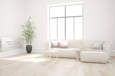 Modern iç tasarım. 3d illüstrasyon