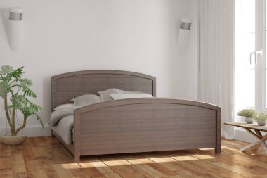 Modern iç tasarım. 3d illüstrasyon