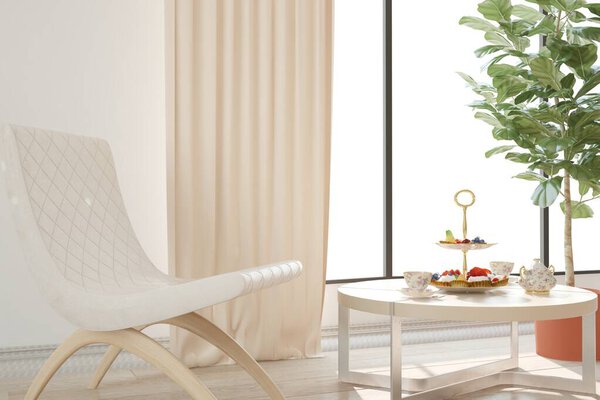 Modern interior design. 3D illustration