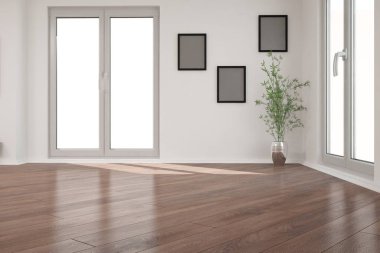 Modern iç tasarım. 3d illüstrasyon