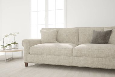 Modern iç tasarım. 3d illüstrasyon