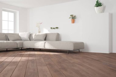 Modern iç tasarım. 3d illüstrasyon