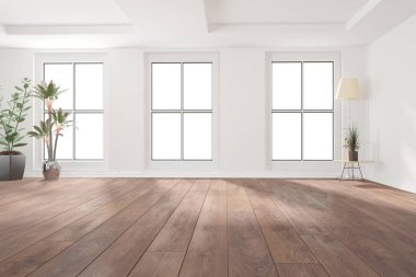 Modern iç tasarım. 3d illüstrasyon