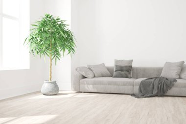 Modern iç tasarım. 3d illüstrasyon