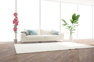 Modern iç tasarım. 3d illüstrasyon