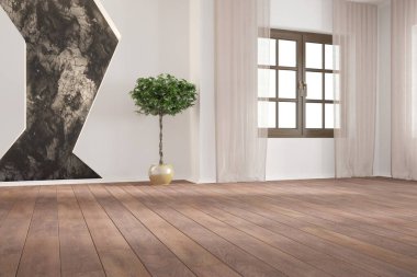 Modern iç tasarım. 3d illüstrasyon