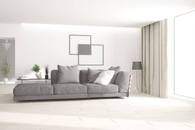 Modern iç tasarım. 3d illüstrasyon